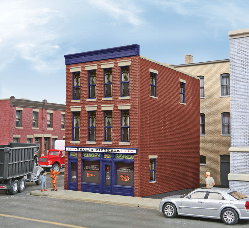 Paul's Pizzeria -- Assembled - 3 x 4 x 4-3/8"7.6 x 10.1 x 11.1cm