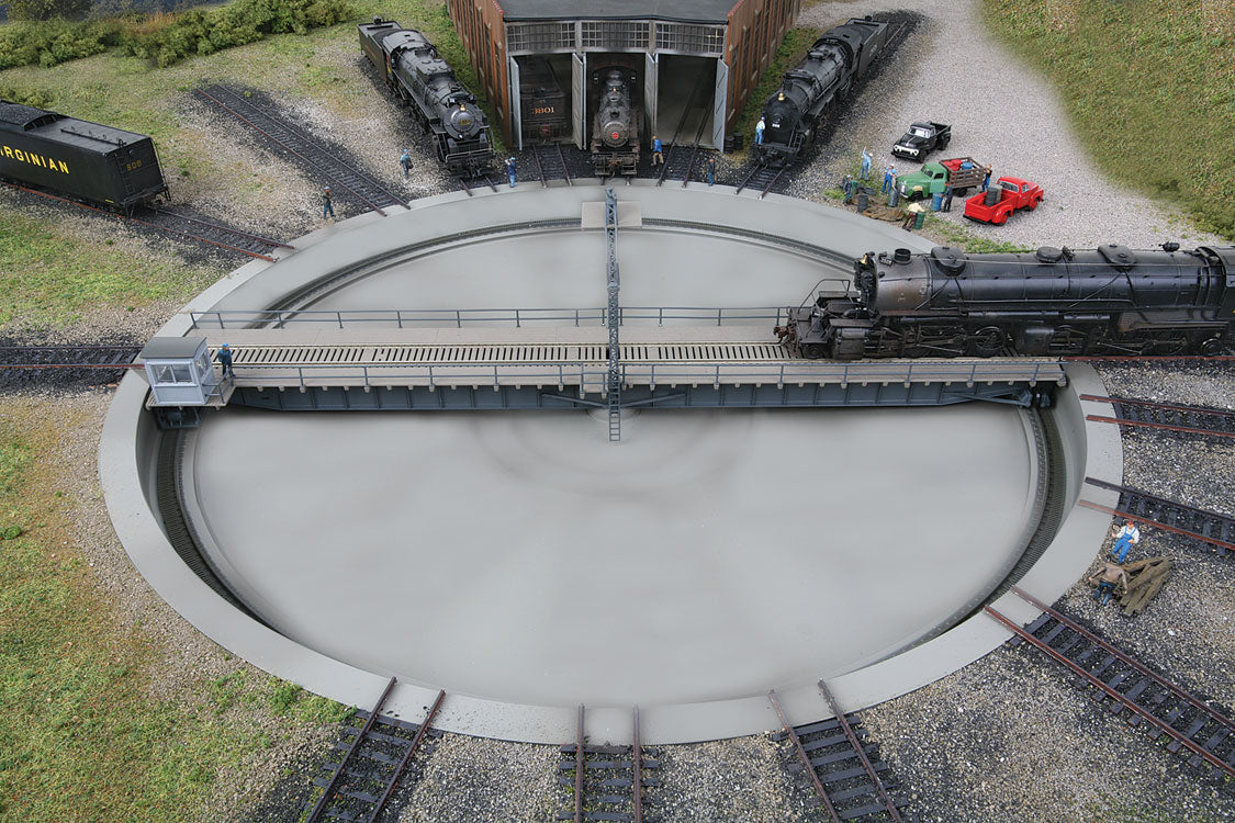 Motorized 130' Turntable DC/DCC -- Assembled - 19-1/8"47.8cm Overall Diameter