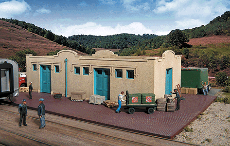 Mission-Style Freight House -- Kit - 9-1/2 x 6-1/2 x 2-1/2"24.1 x 16.5 x 6.3cm