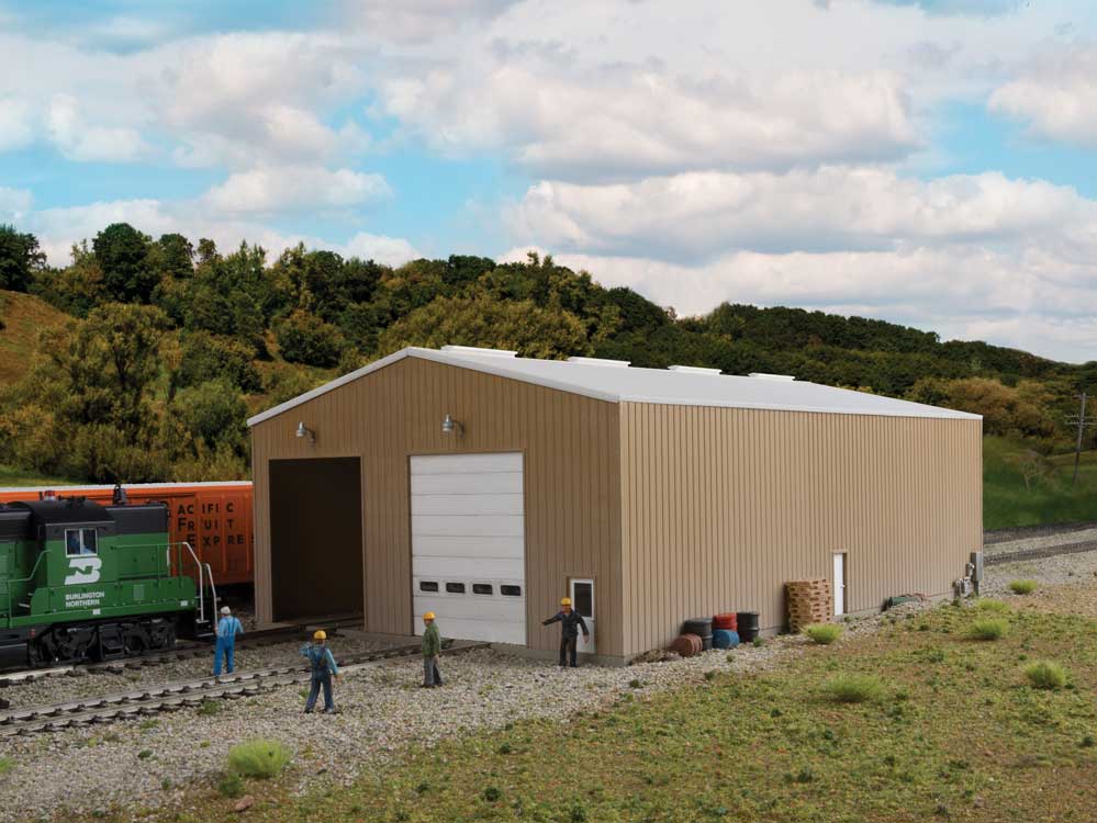 Modern Double-Track Engine House -- Kit - 11 x 7 x 4-1/4"27.9 x 17.7 x 10.7cm