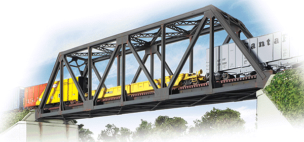 Single-Track Railroad Truss Bridge -- Kit - 20 x 3-1/4 x 5"50 x 8.1 x 12.5cm