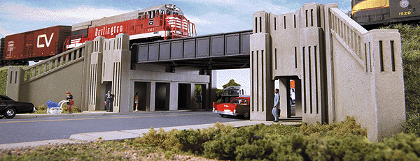Art Deco Highway Underpass -- Kit - 13-7/8 x 11 x 6" 35.2 x 27.9 x 15.2cm