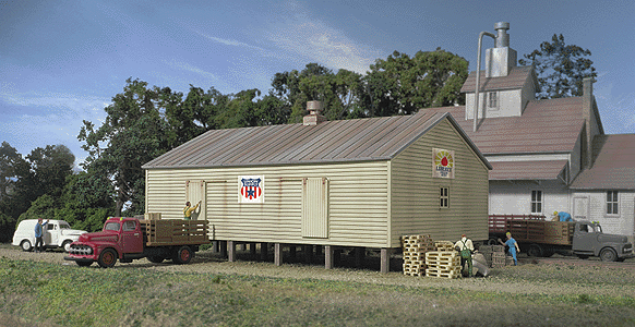 Co-Operative Storage Shed on Pilings -- Kit - 4-1/4 x 2-3/4 x 2-1/4"10.6 x 6.8 x 5.6cm