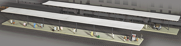 Butterfly-Style Station Platform Shelter -- Kit pkg(8)