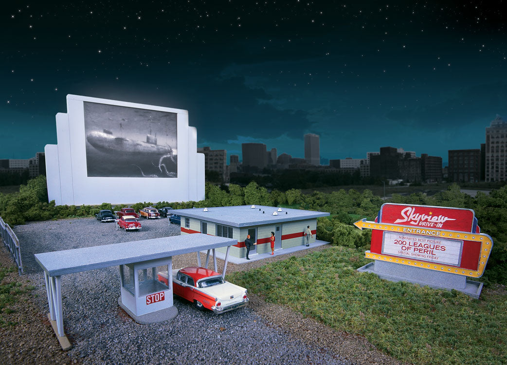 Skyview Drive-In Theater -- Kit - Screen Holds Most 7" Tablets (7-7/8 x 5-5/16 x 9/32 to 15/32")