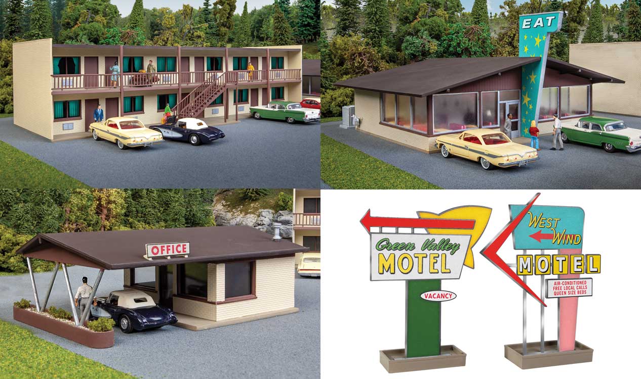 Vintage Motor Hotel with Office and Restaurant -- Kit