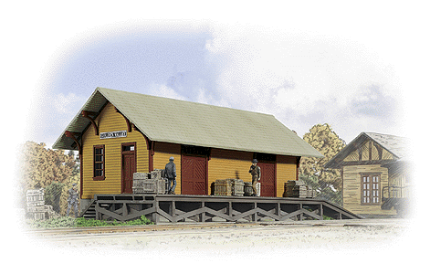 Golden Valley Freight House -- Kit - 8-3/8 x 3-3/8 x 3-1/4"20.9 x 8.4 x 8.1cm