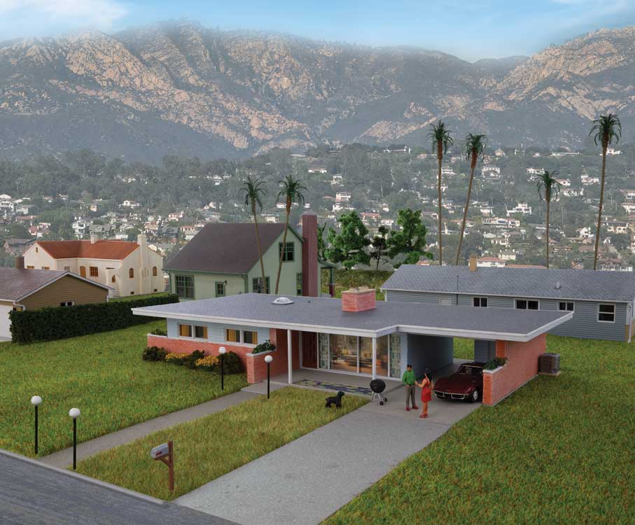 Mid-Century Modern Home -- Kit - 9-7/16 x 5-5/32 x 1-15/16"23.9 x 13 x 4.9cm