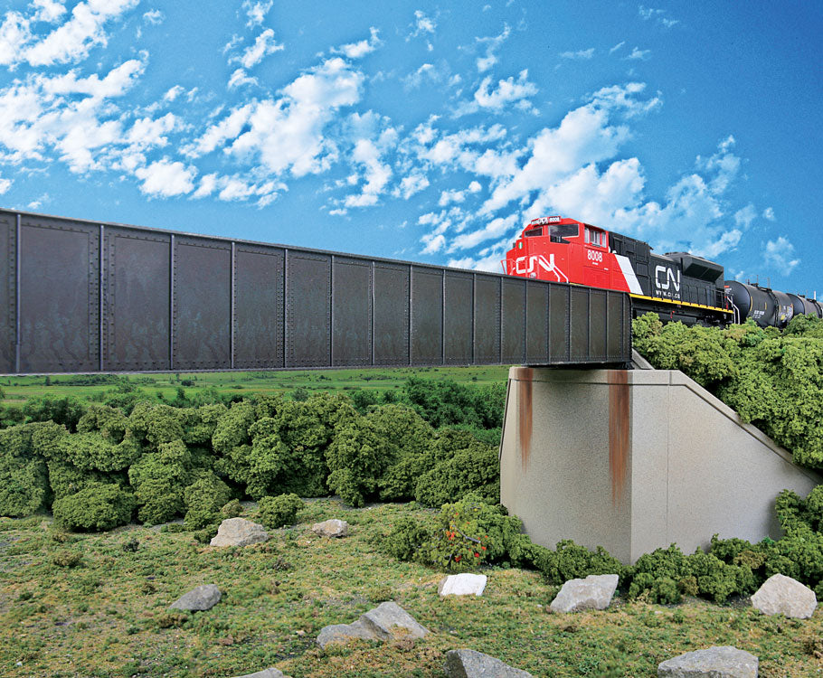 90' Single-Track Railroad Through Girder Bridge -- Kit - 12-1/2 x 2-3/8 x 1-1/2"31.7 x 6 x 3.8cm