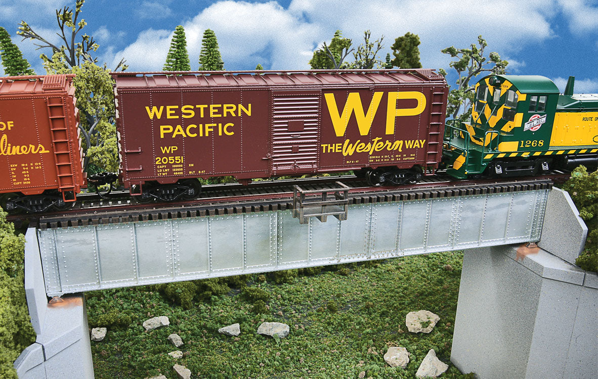 70' Single-Track Railroad Deck Girder Bridge -- Kit - 9-5/8 x 1-3/8 x 1-1/2"24.4 x 3.5 x 3.8cm