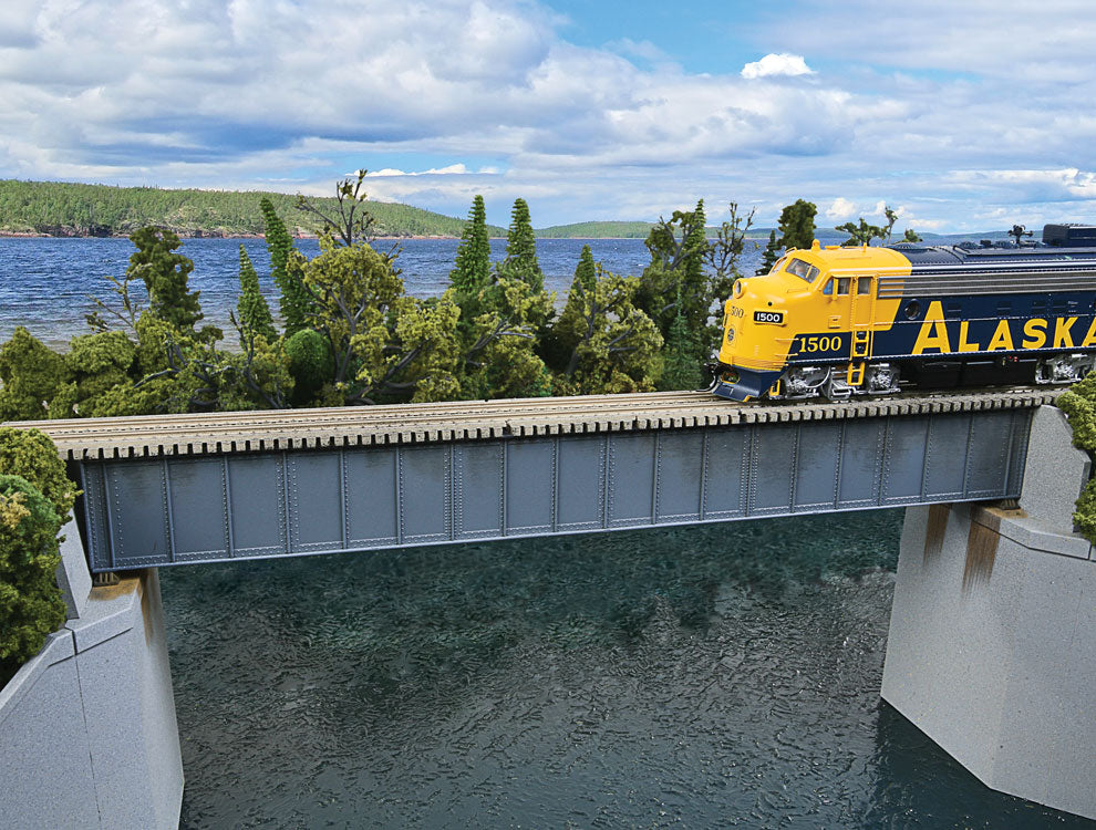 90' Single-Track Railroad Deck Girder Bridge -- Kit - 12-7/16 x 1-3/16 x 1-3/16"31.5 x 3.0 x 3.0cm