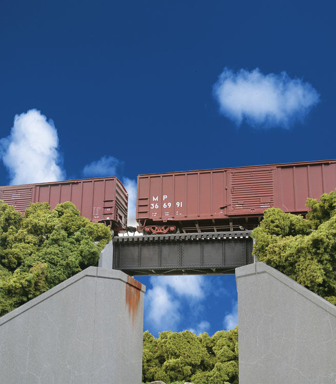 30' Single Track Railroad Deck Girder Bridge -- Low Level Kit - 4-1/8 x 1-3/8 x 1-1/8"10.4 x 3.4 x 2.8cm