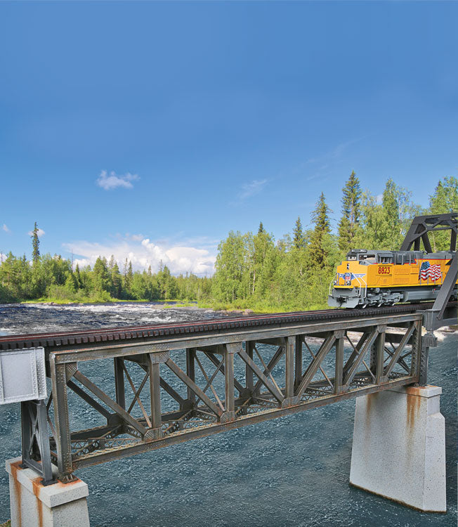 109' Single-Track Pratt Deck Truss Railroad Bridge -- Kit - 15 x 2-5/8 x 3-1/8"38.1 x 6.6 x 7.9cm