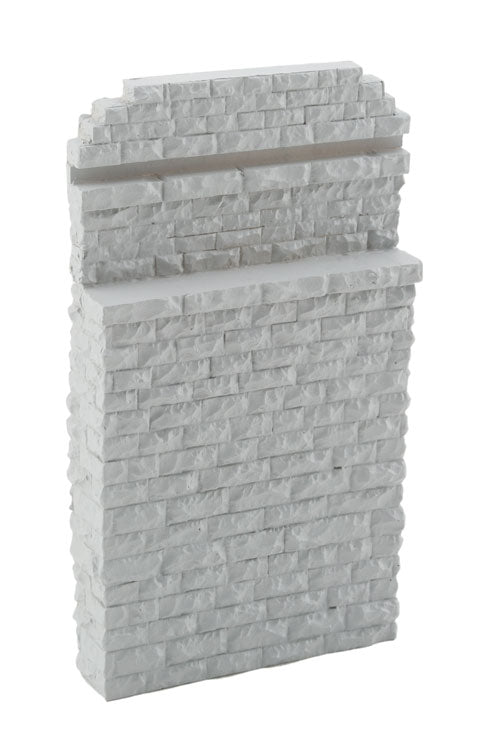 Single-Track Railroad Bridge Stone Abutment - Resin Casting -- Approximate Dimensions: 3-1/4 x 5/8 x 5-3/4"8.2 x 1.5 x 14.6cm