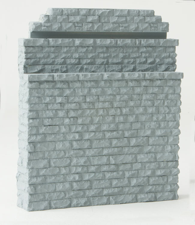 Double-Track Railroad Bridge Stone Abutment - Resin Casting -- Approximately 5 x 3/4 x 5-7/8"12.7 x 1.9 x 14.9cm
