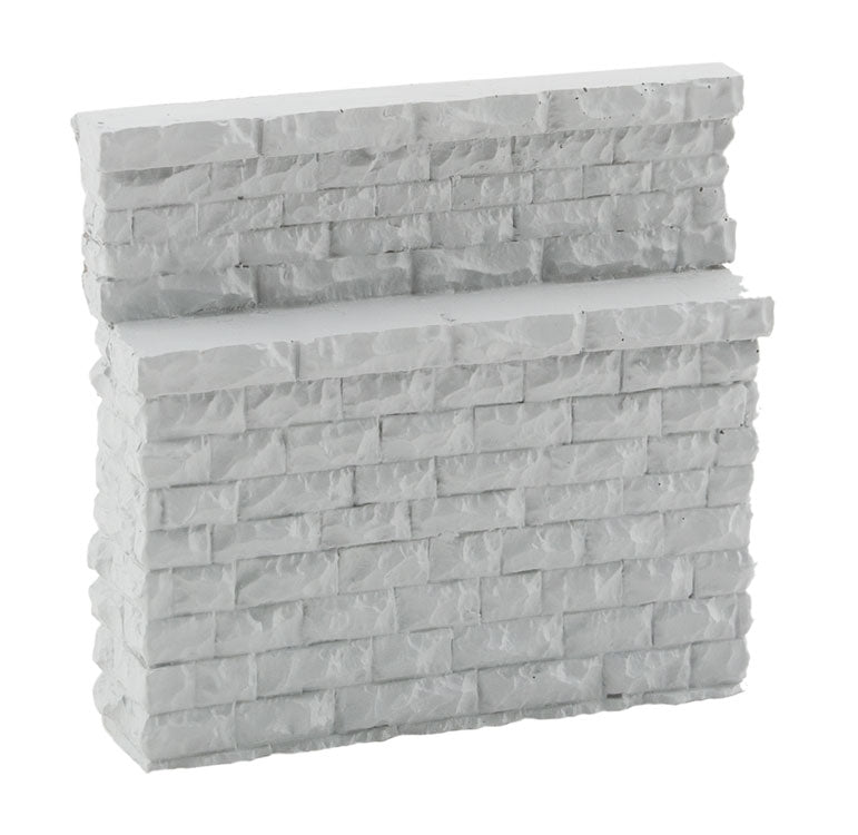 Single-Track Railroad Bridge Stone Abutment - Low - Resin Casting -- Approximate dimensions: 3-1/8 x 3/4 x 3"7.9 x 1.9 x 7.6cm