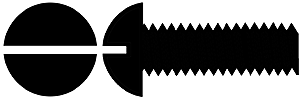 00-90 Brass Round Head Machine Screw -- 3/16 x .047".48 x .12cm pkg(12)