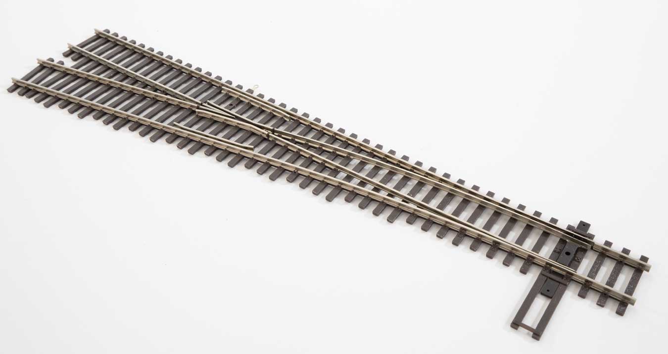 Code 100 Nickel Silver DCC-Friendly #6 Turnout -- Left Hand