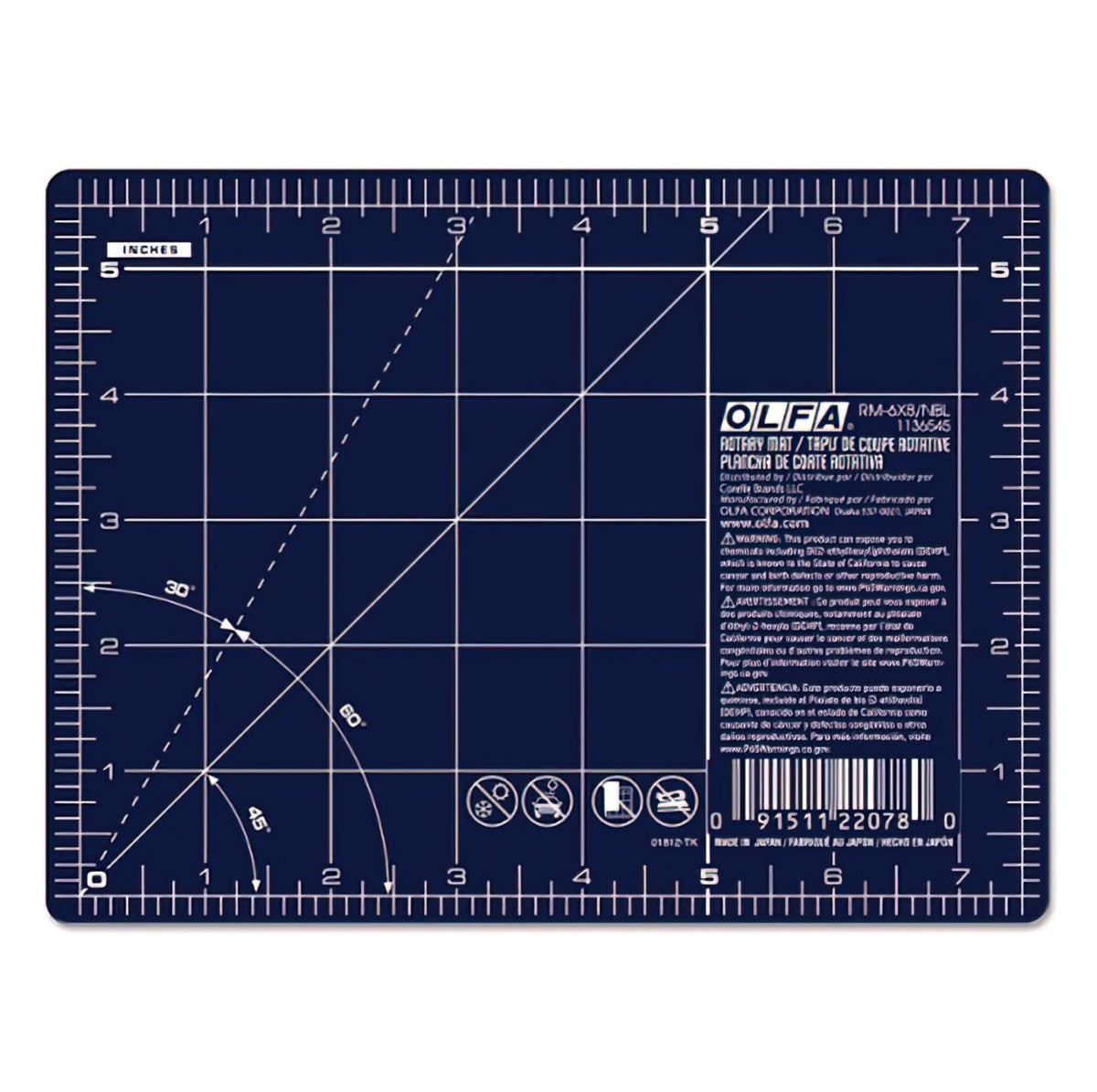 Olfa 6x8 Navy Cutting Mat