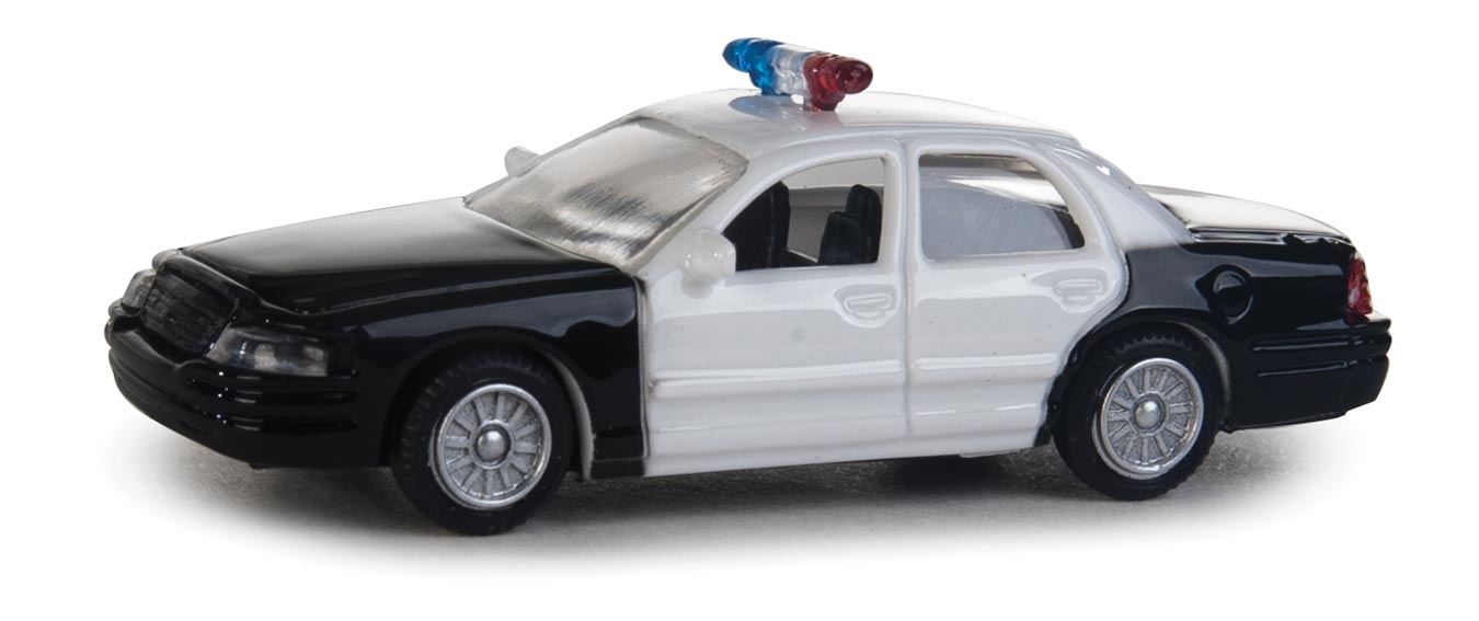Ford Crown Victoria Police Interceptor -- Police, Sheriff & Highway Patrol Decals (black, White Doors; Nonworking Ligh