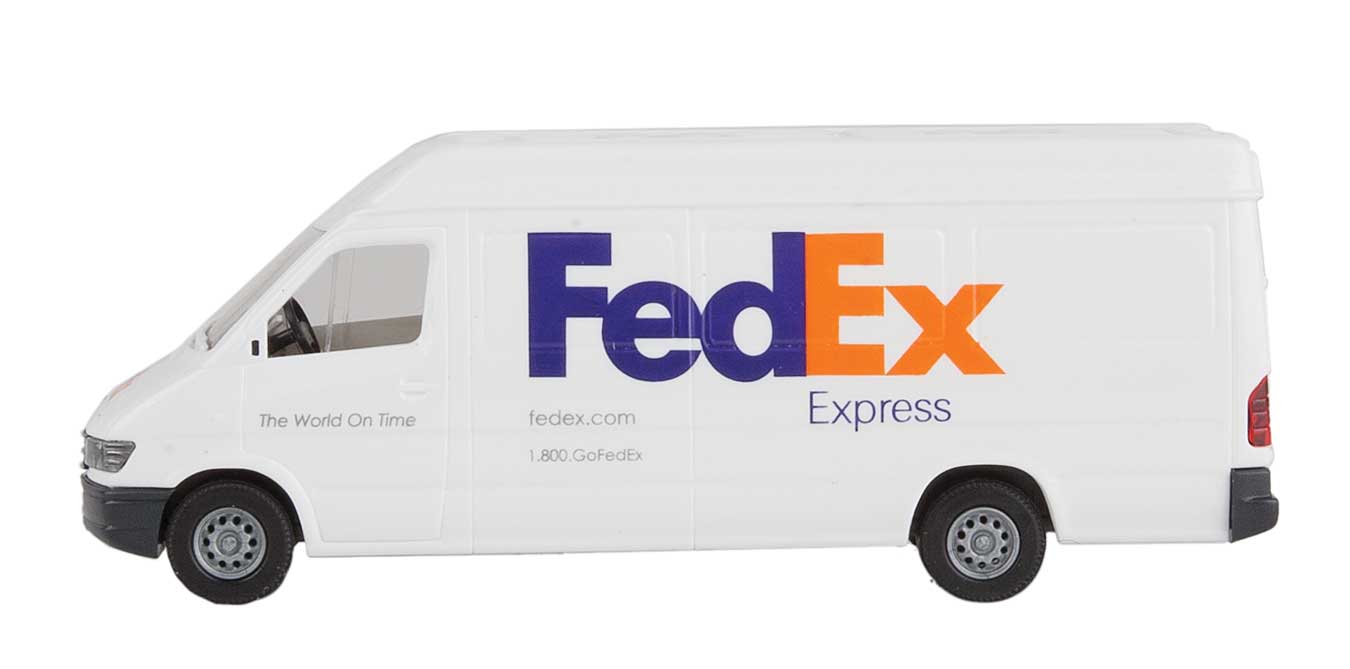 Delivery Van - Assembled -- FedEx Express (white, purple, orange)