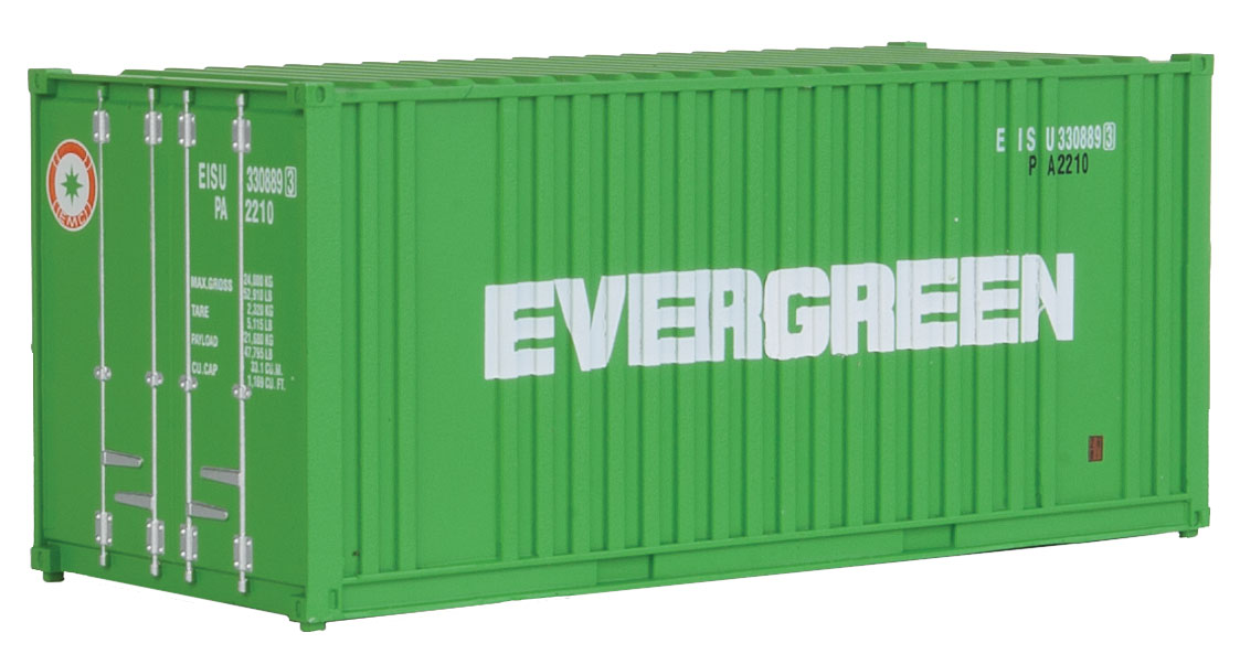 20' Corrugated Container with Flat Panel - Assembled -- Evergreen