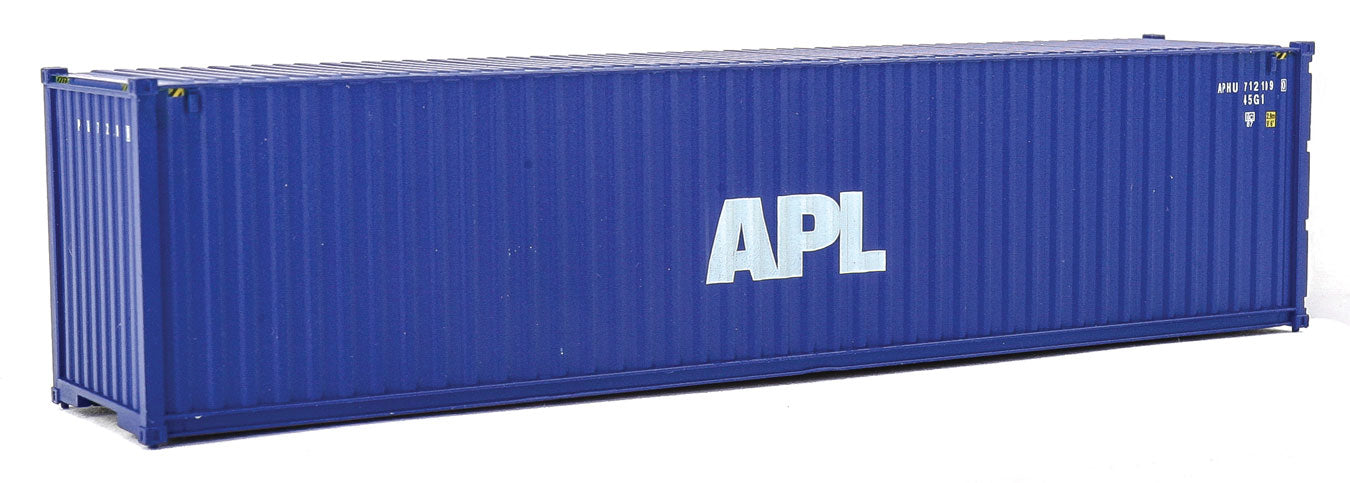 40' Hi-Cube Corrugated-Side Container - Assembled -- American President Lines APL (blue, white)