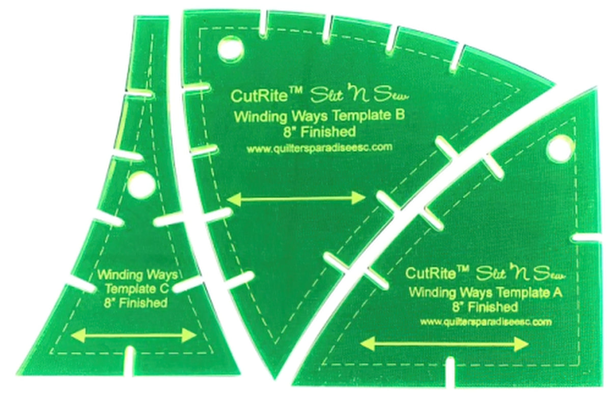 Winding Ways 8 Inch Finished Template Set by CutRite