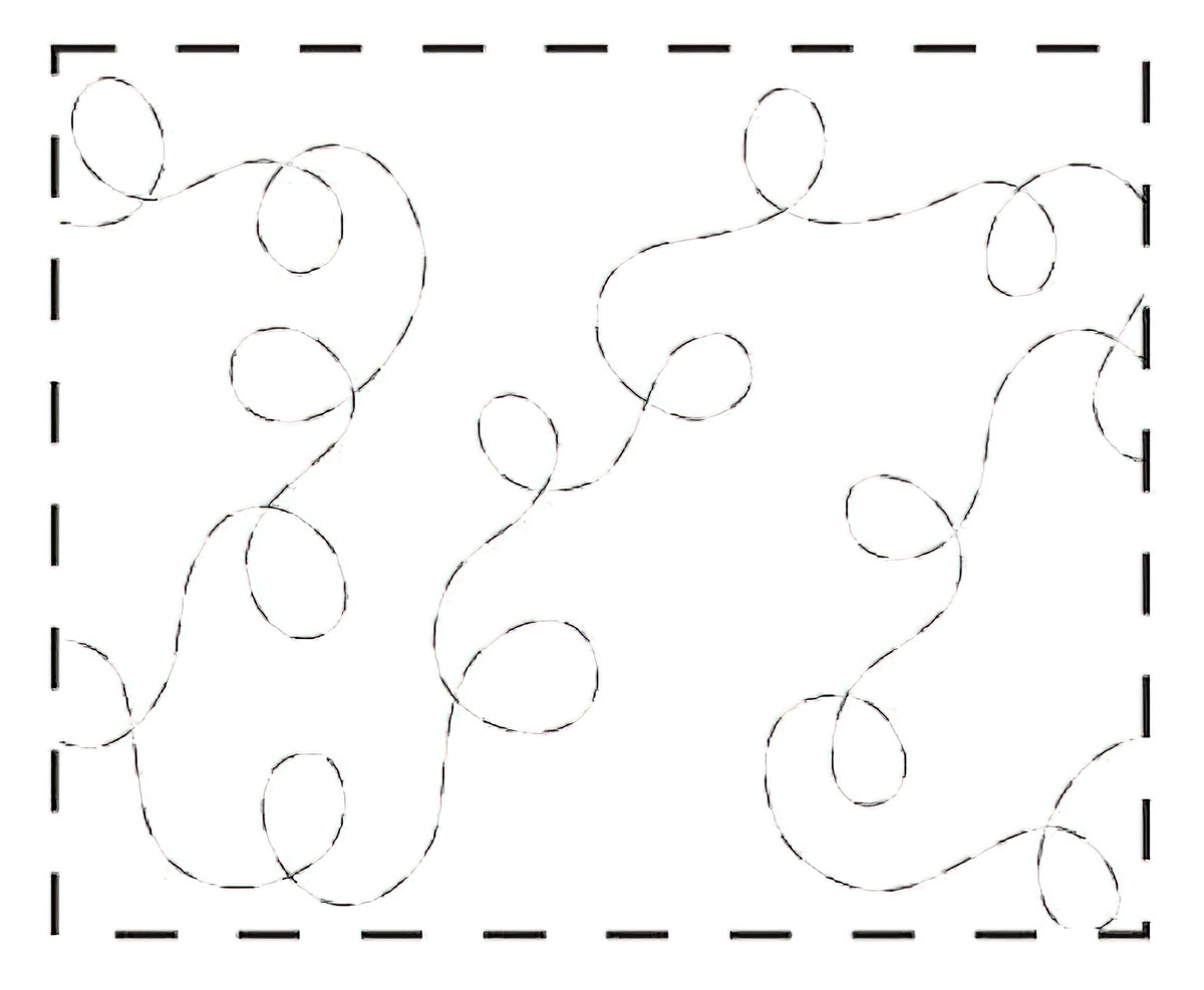 Quilt Pattern On A Roll Wide Loops 9.5in x 26ft#308by Quilting Made Easy