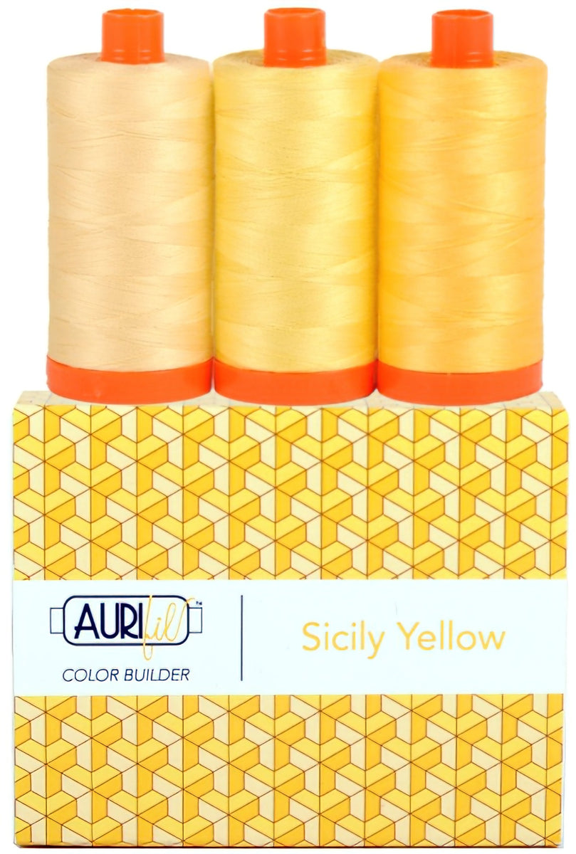 Aurifil - Sicily Yellow Color Builder 3 pcs