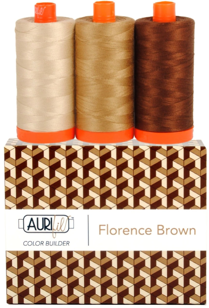 Aurifil - Florence Brown Color Builder 3 pcs