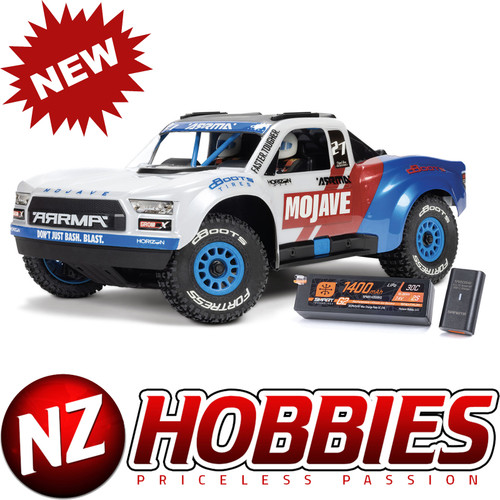 ARRMA ARA2304ST2 MOJAVE GROM 223S BLX Brushless 4X4 Small Scale Desert Truck RTR with DSC (Battery & Charger included), White