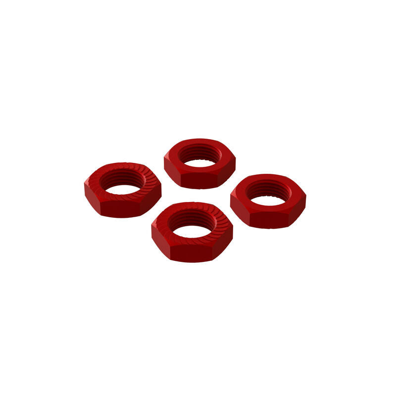 ARRMA (AR310906) Aluminum Wheel Nut, 17mm Red (4) (ARA310906)