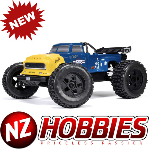 ARRMA 1/8 NOTORIOUS 4X4 6S BLX BRUSHLESS V6 STUNT TRUCK RTR (Blue) # ARA8611V6T2