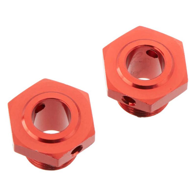ARRMA (AR310447) Wheel Hex Aluminum 17mm (13.6mm Thick) Red (2) (ARAC9413)