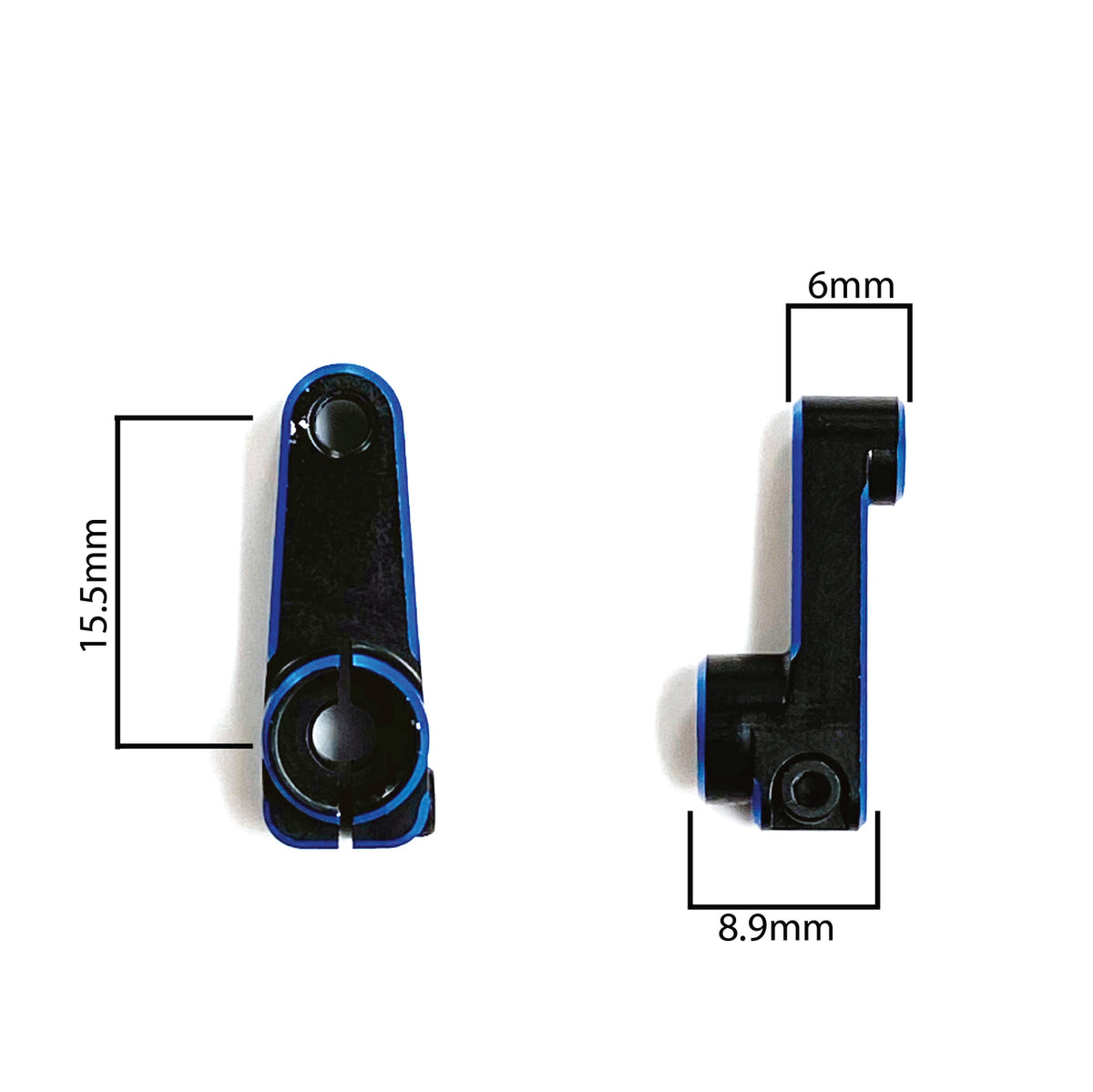 15.5mm Clamping Servo Horn (25T) (Black/Blue)