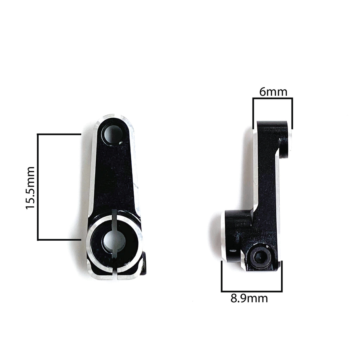 15.5mm Clamping Servo Horn (25T) (Black/Silver)