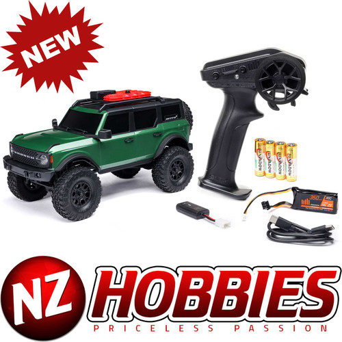 Axial 1/24 SCX24 Ford Bronco 4X4 RTR Brushed Rock Crawler (Battery & Charger Included), Green