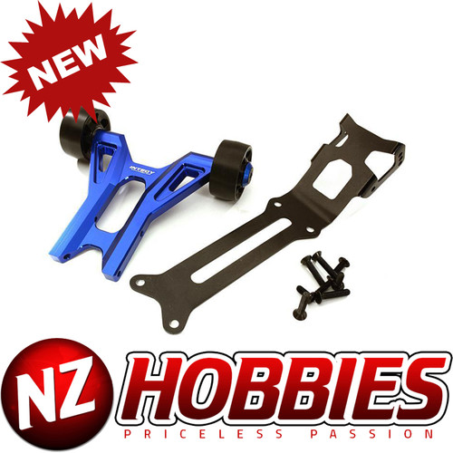 Integy C27985BLUE Billet Machined Wheelie Bar Kit for Traxxas X-Maxx 4X4