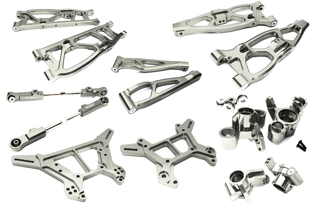 Integy Billet Machined Alloy Suspension Kit for Arrma 1/8 Kraton 6S BLX (C28729GREY)