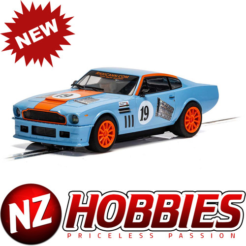 Scalextric C4209 Aston Martin V8 - Gulf Edition - Rikki Cann Racing 1/32 Slot Car