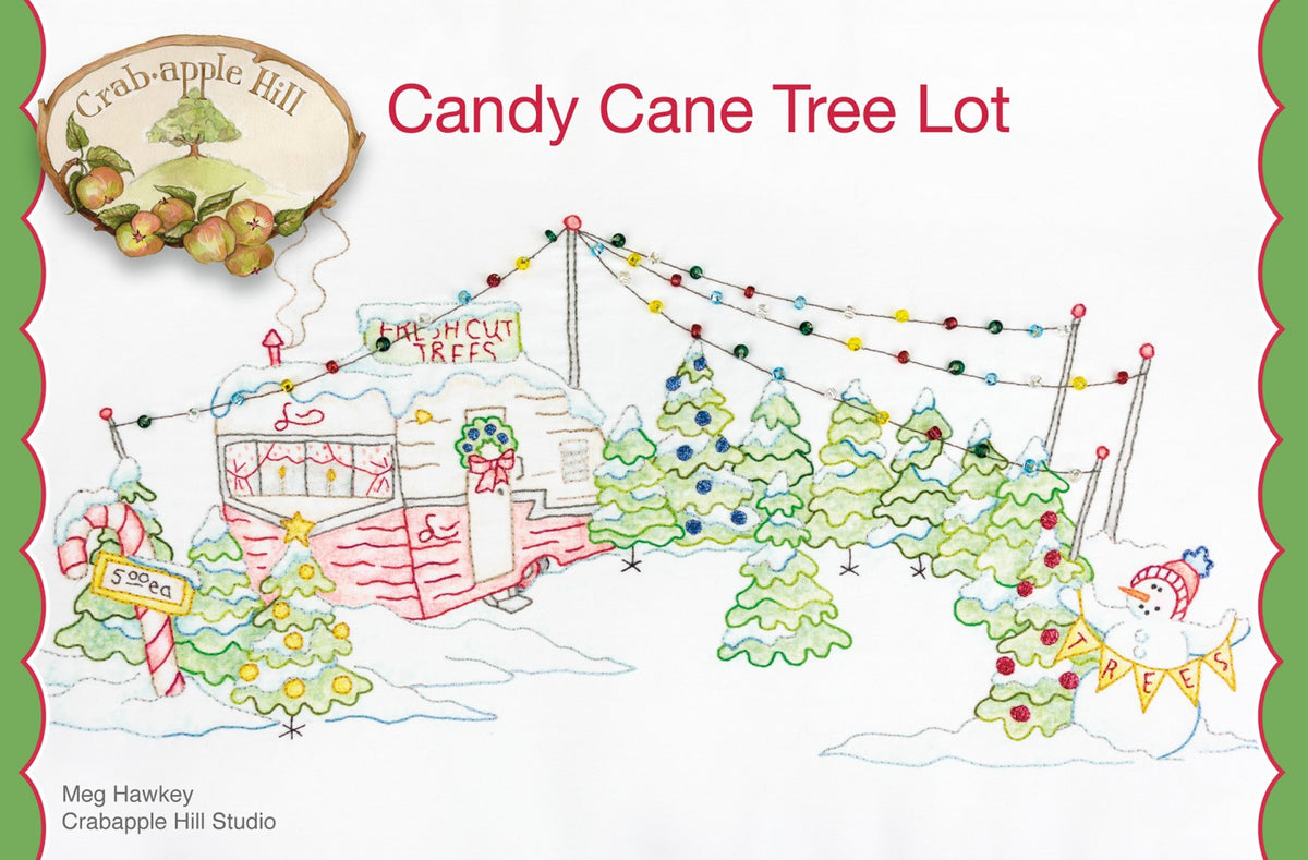 Candy Cane Tree Lot Pillow Pattern by CrabApple Hill