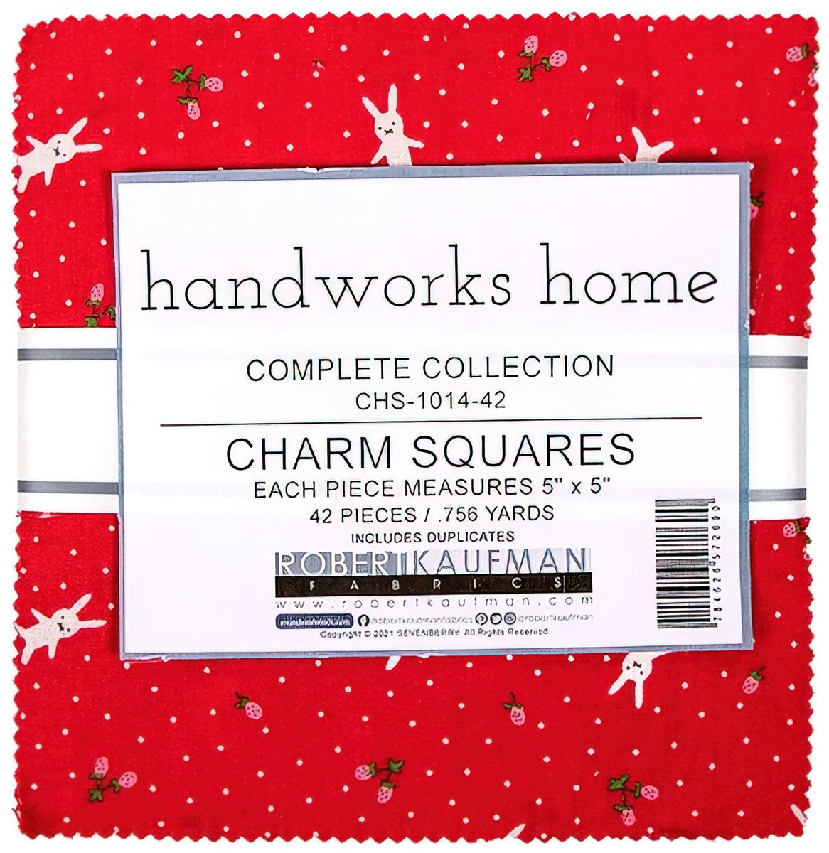 Kaufman - Handworks Home 5 Inch Charm Squares 42 pcs