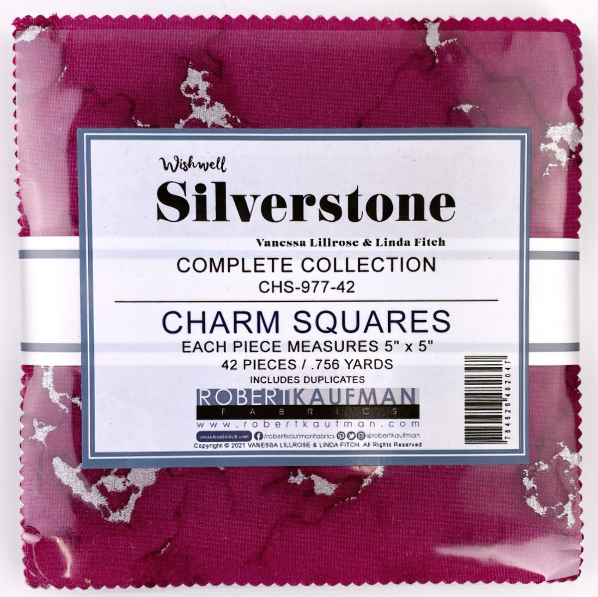 Kaufman - Wishwell: Silverstone 5 Inch Charm Squares 42 pcs