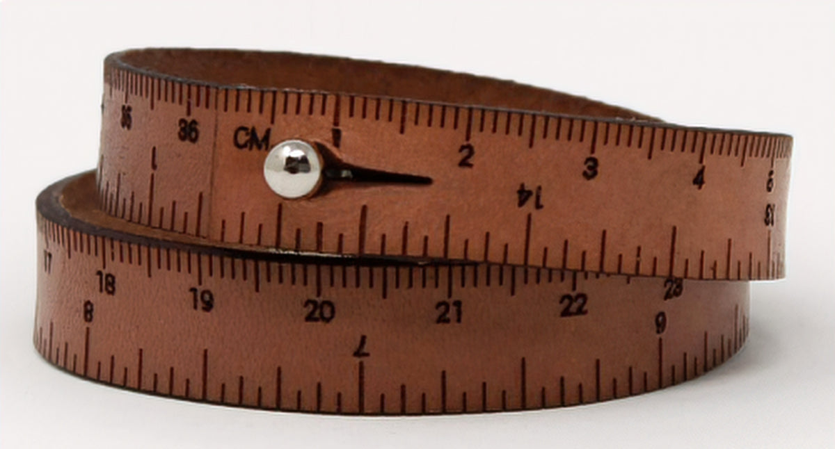 Wrist Ruler Bracelet Medium Brown 15 Inches by Crossover Industries