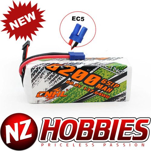 CNHL Racing Series 6200mAh 22.2V 6S 90C Lipo Battery with EC5 plug