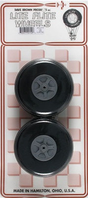 DAV5740 Dave Brown Treaded Lite Flite Wheels 4" (2)