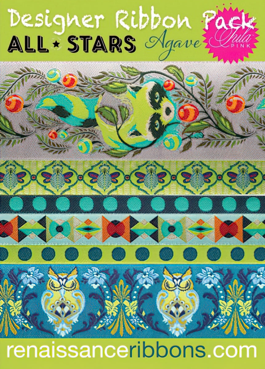 Tula Pink All Stars Agave Designer Ribbon Pack