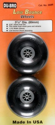 DUB350R Dubro Low Bounce Smooth Wheels 3-1/2" (2)