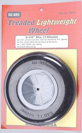 DUB550TL Dubro Treaded Lightweight Wheel 5-1/2"